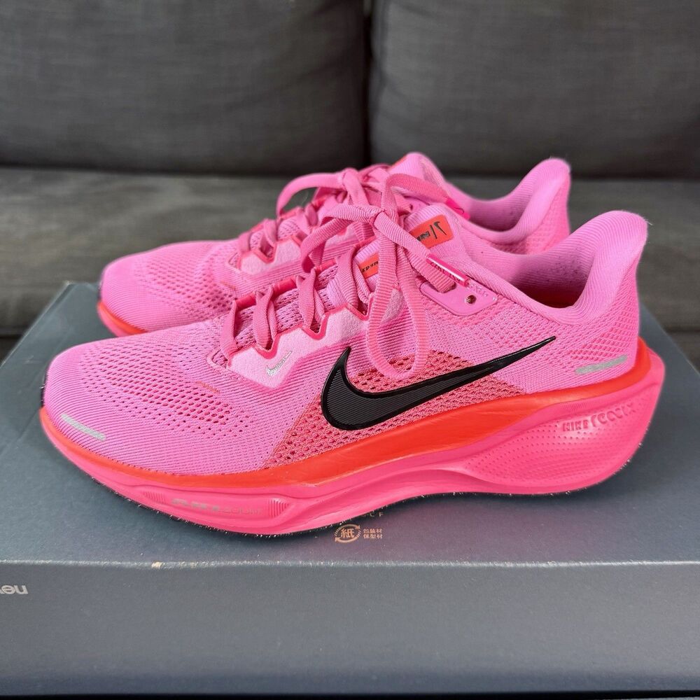 Nike Air Zoom Pegasus 41 Hyper Pink Reflective Running Shoes Women's Size 6